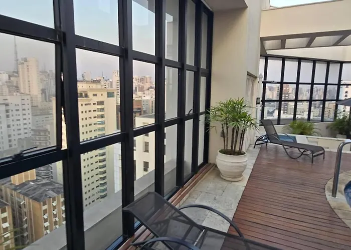 Apart-Hotel Com Linda Vista No Jardins!